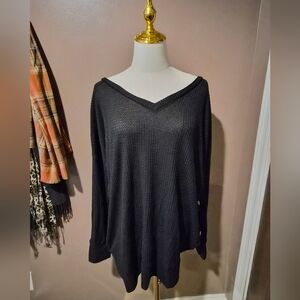 LTX Black Long Sleeve Shirt Dress